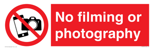 No filming or photography